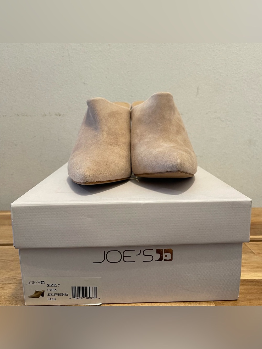 Joe's Jeans Lydia Suede Mules In Sand - Size 7